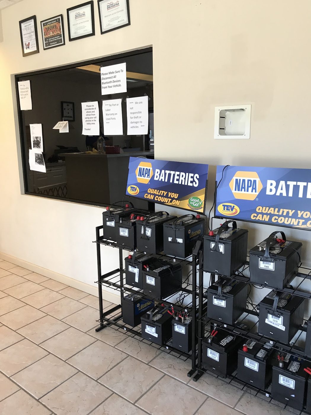 NAPA batteries in stock